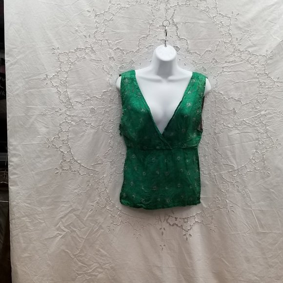 Vintage Tops - Vintage Silk Summer Halter Top